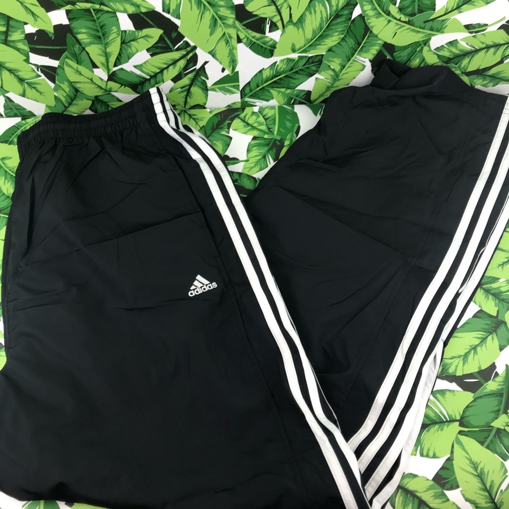 Adidas Black 3 Stripe Sweat Pants